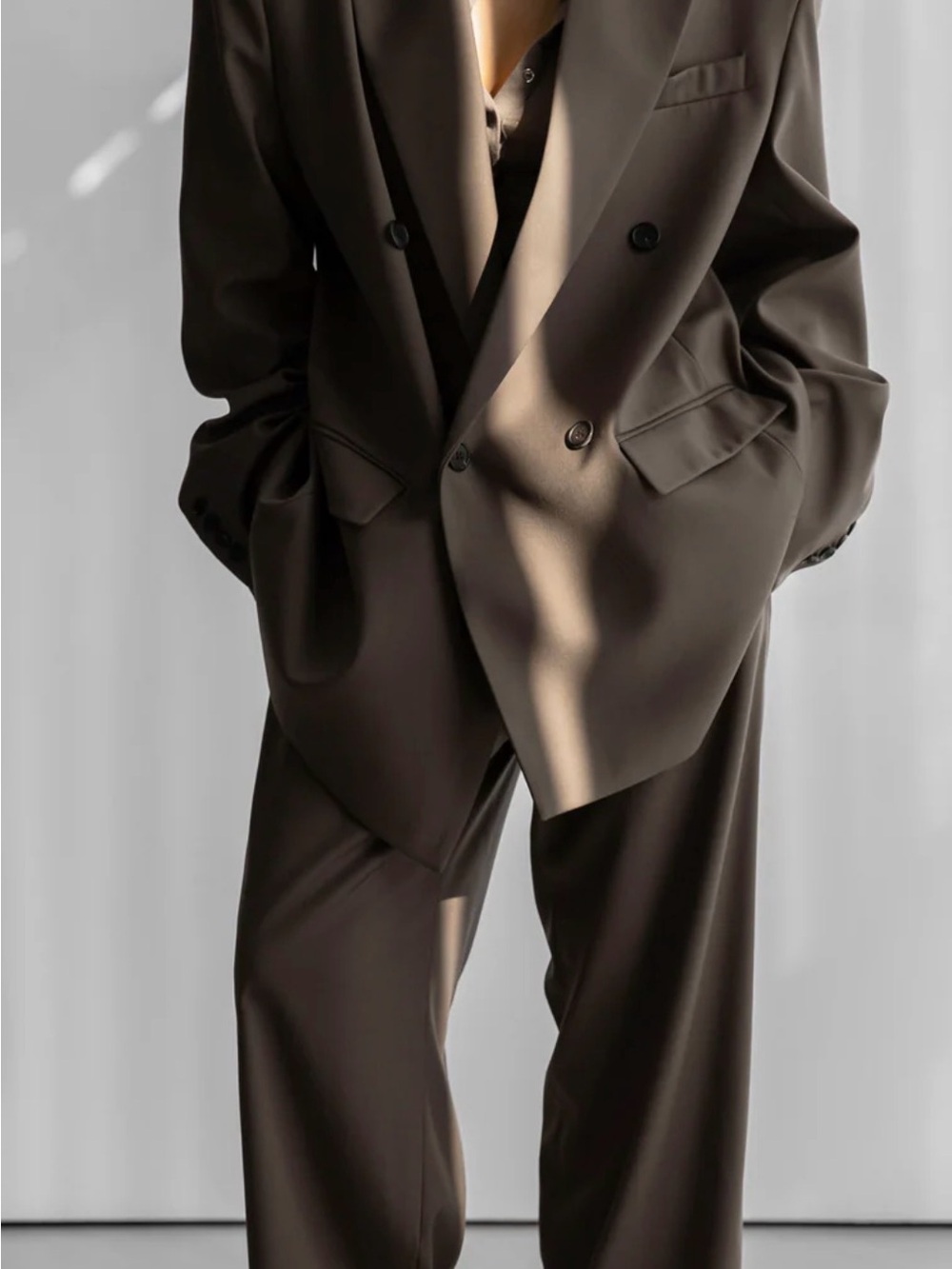 Once Worn Pallen Double-Breasted Blazer - Brown